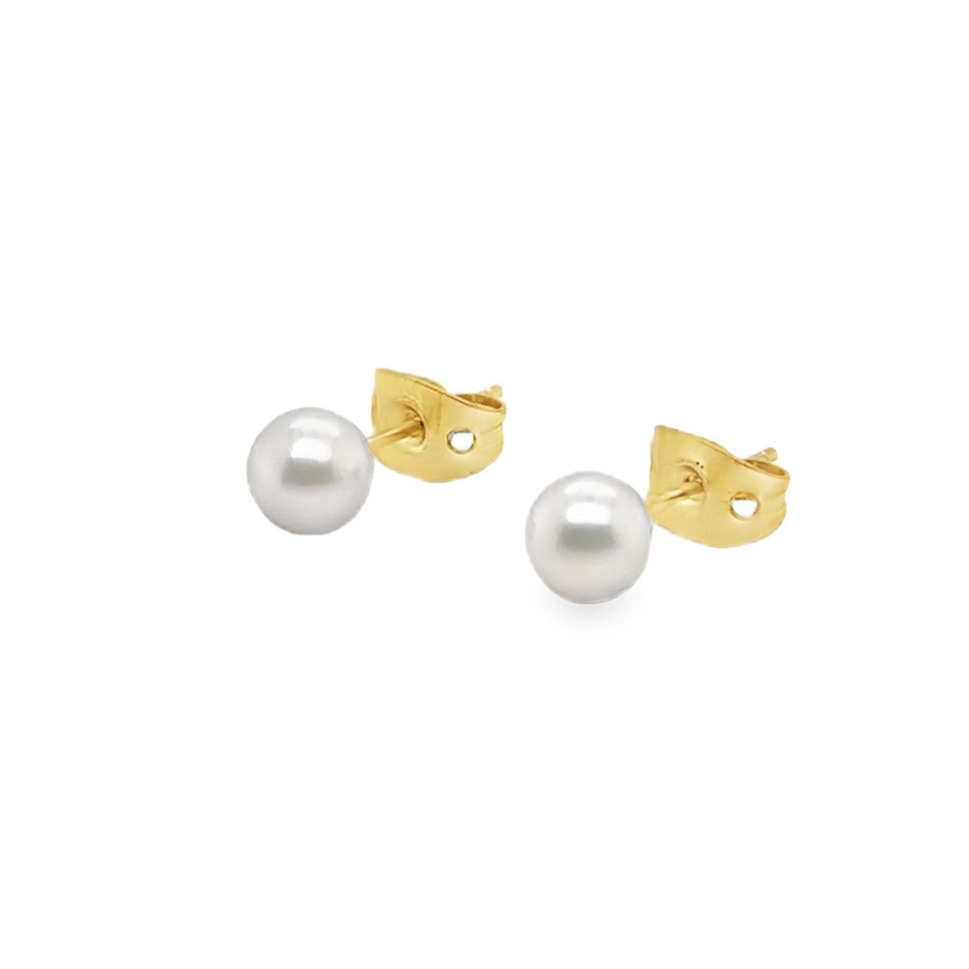 18KY Pearl Studs