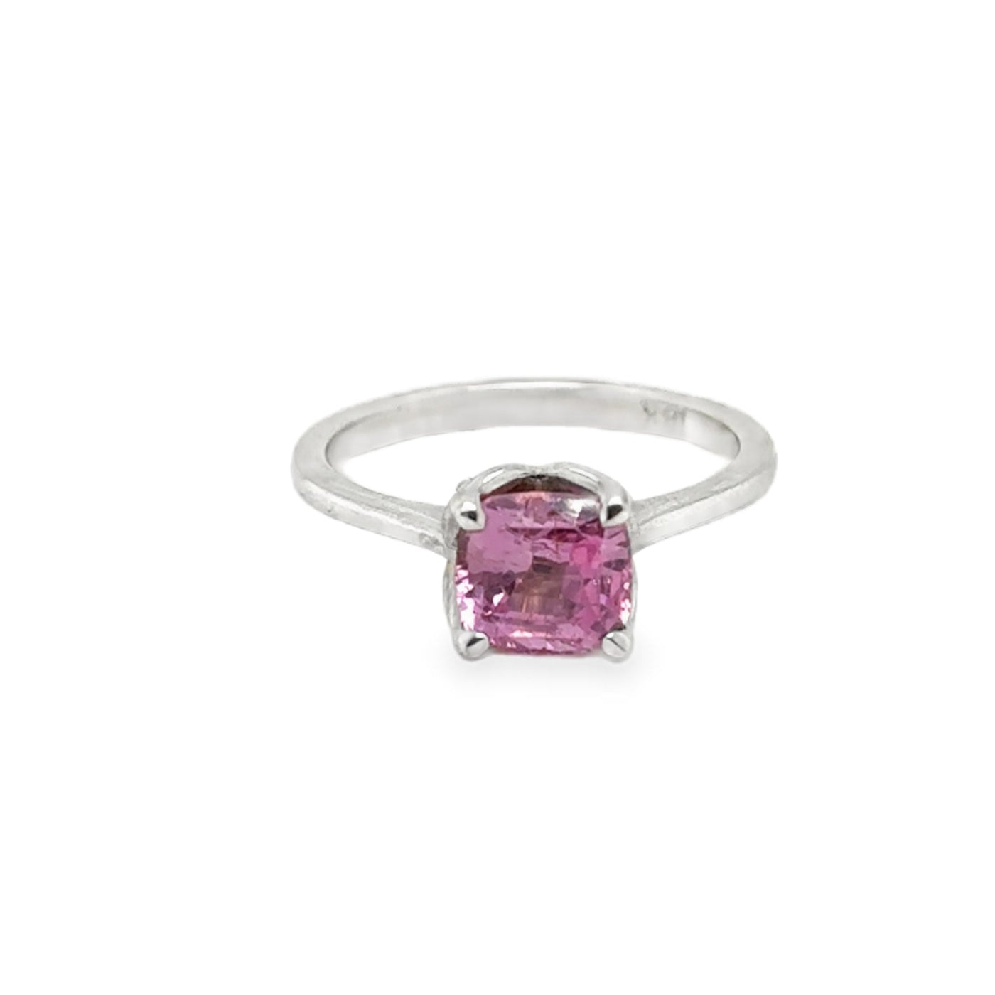 18KW Padparadscha Sapphire & Diamond Ring