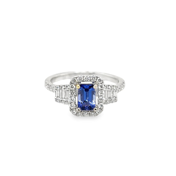 18KW Tanzanite and Diamond Ring