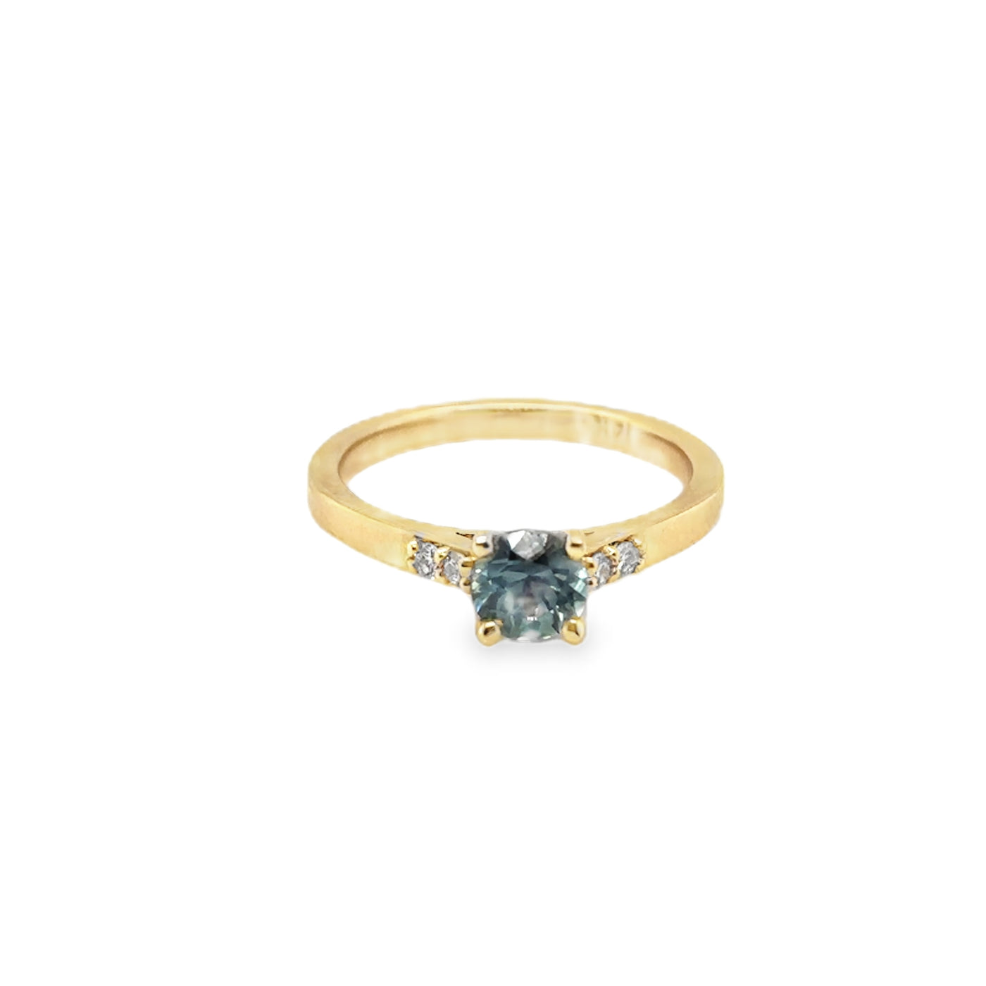 14KY "Evie" Fancy Sapphire & Diamond Ring