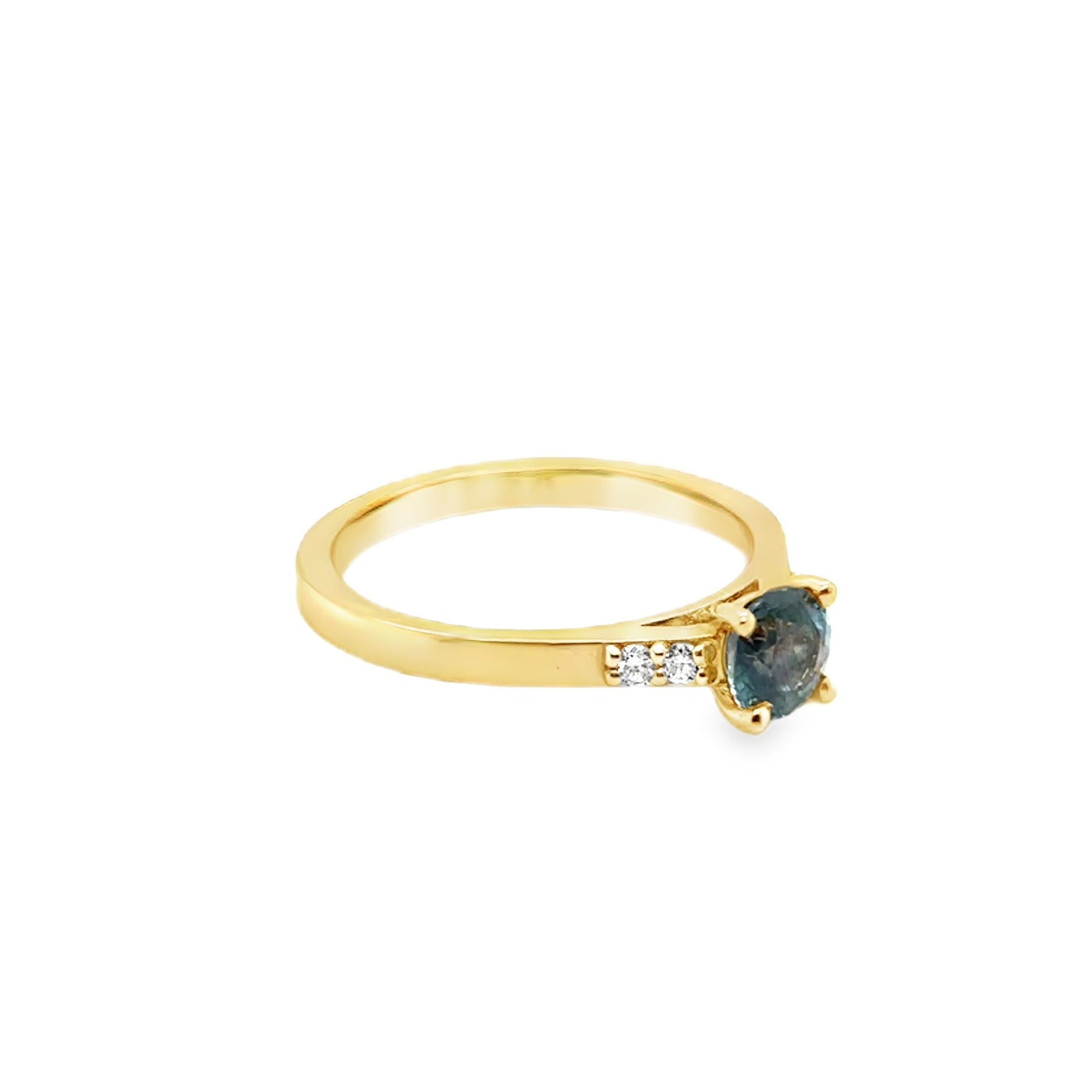 14KY "Evie" Fancy Sapphire & Diamond Ring