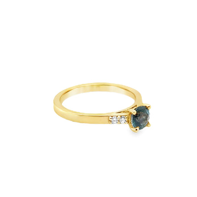 14KY "Evie" Fancy Sapphire & Diamond Ring