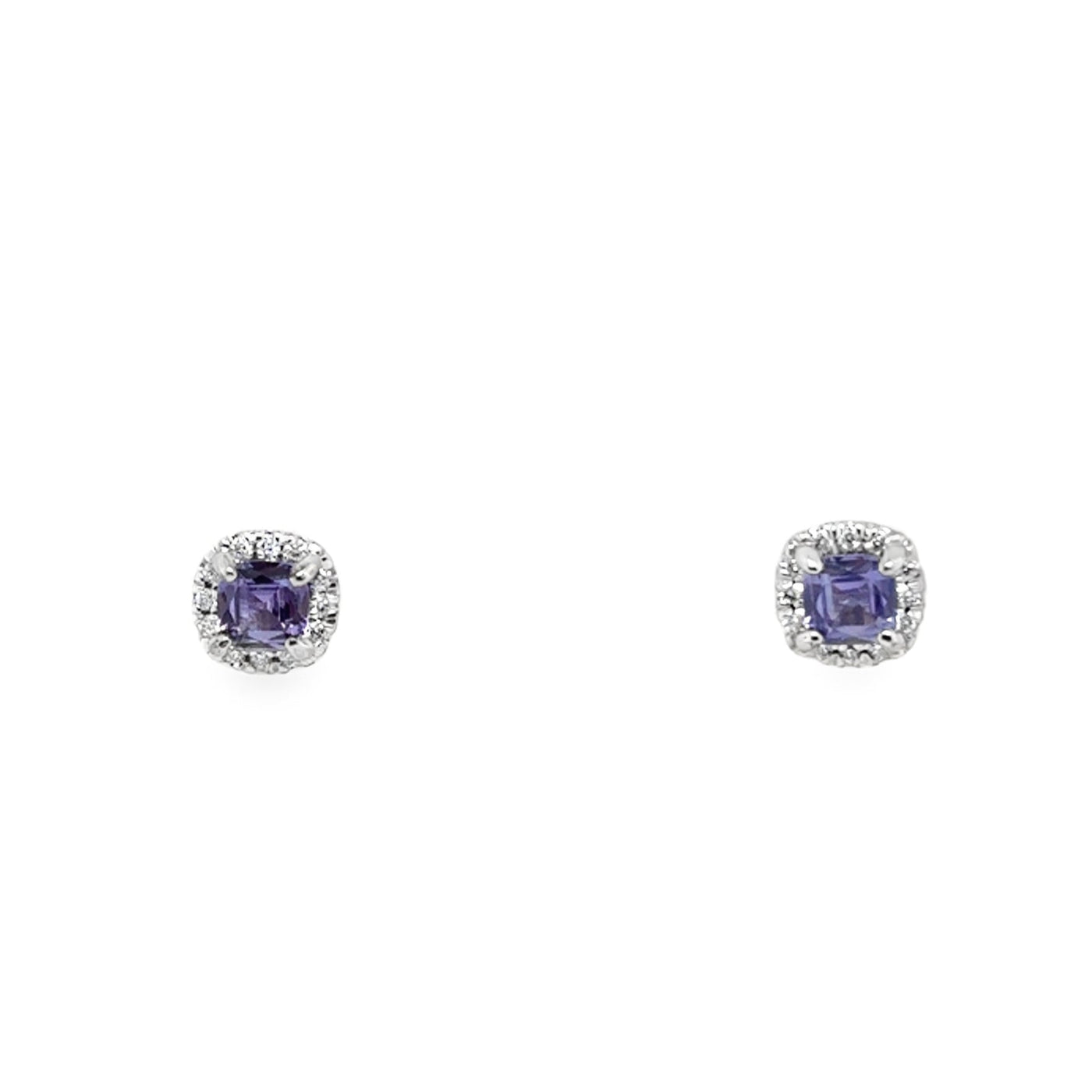 14KW Lavender Sapphire Stud Earrings