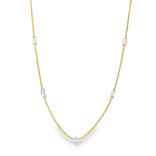 18KY  Briolette Shaker Necklace