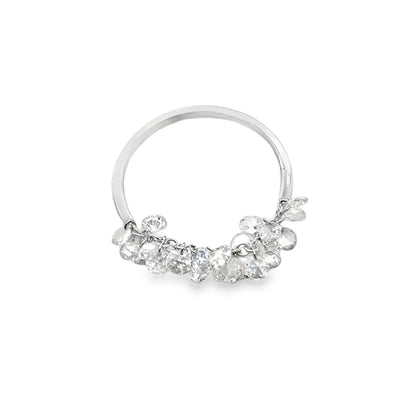 18KW Briolette Shaker Chain Ring