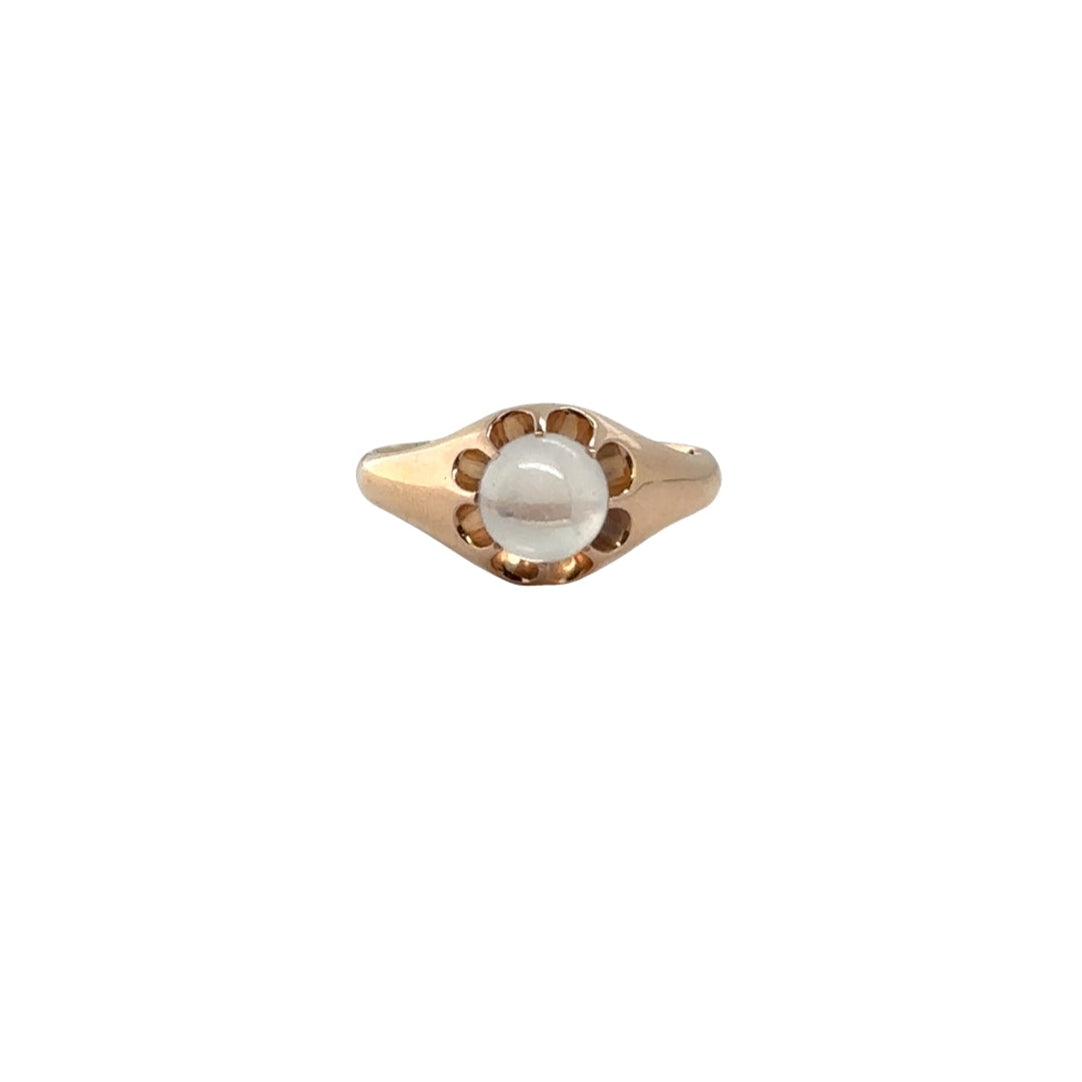 14KR Vintage Moonstone Sphere Ring