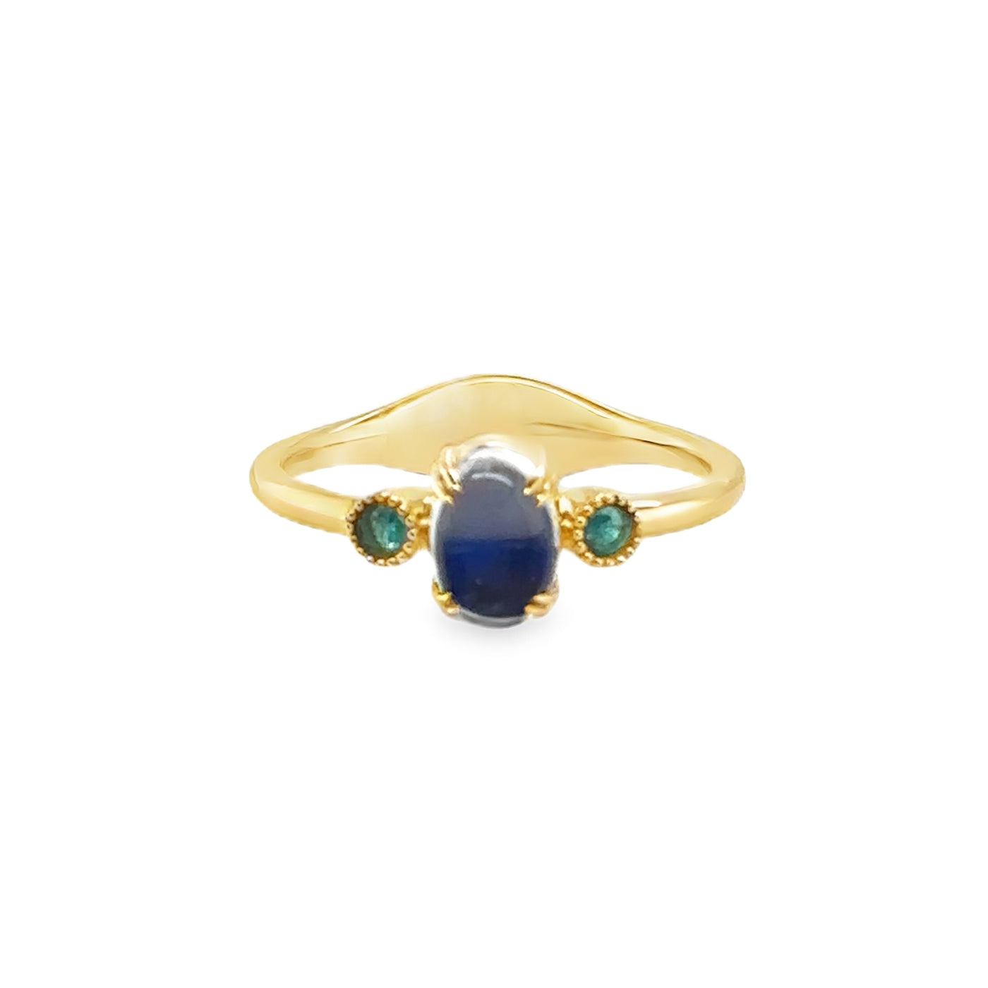 14KY "Elouise" Moonstone & Paraiba Ring