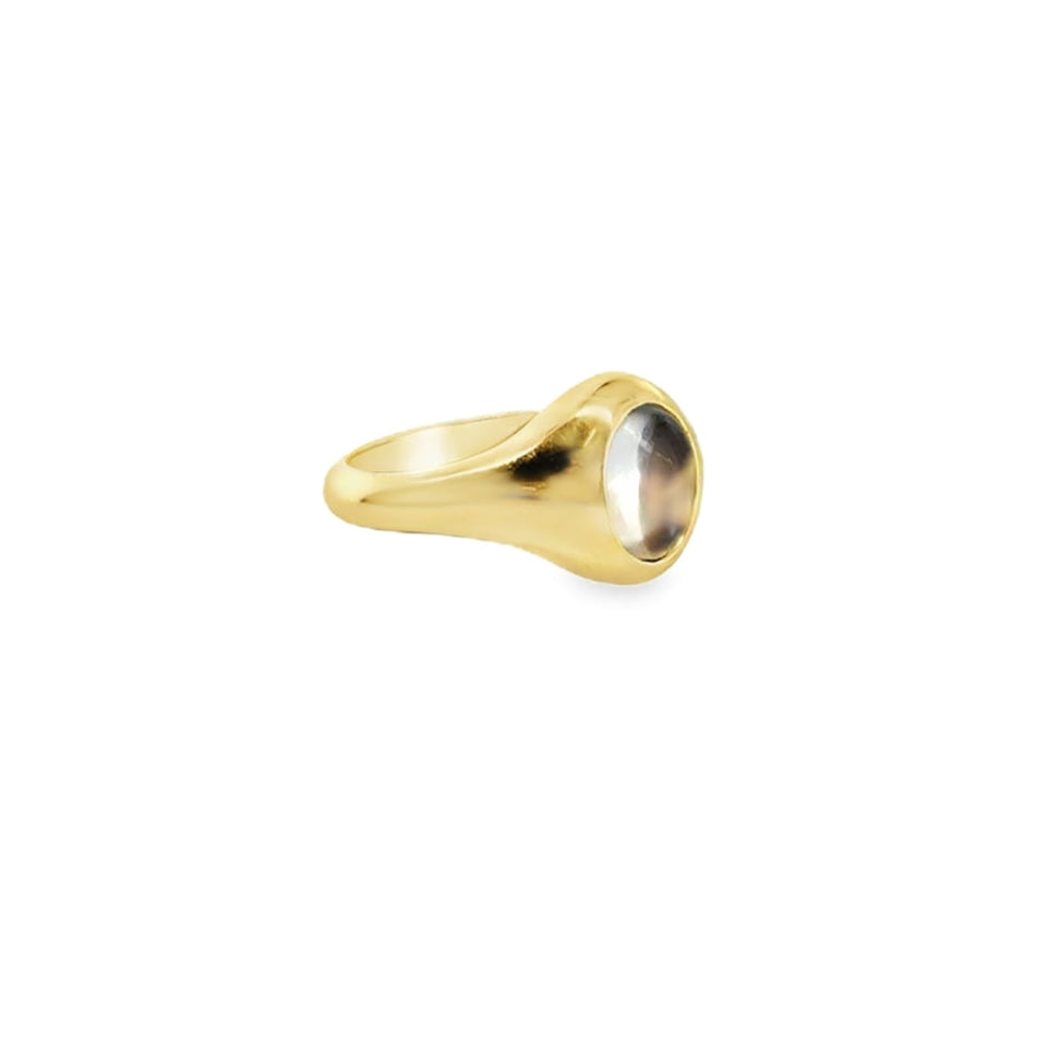 RS 18KY Madagascar Moonstone Signet