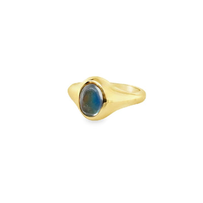 RS 18KY Madagascar Moonstone Signet