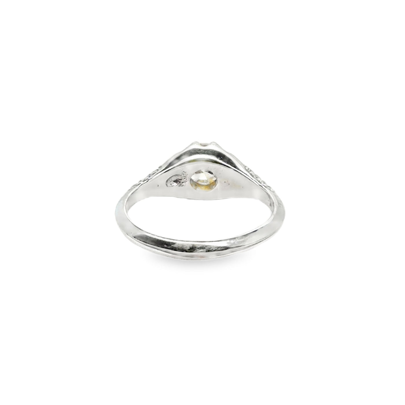 18KW Fancy Orange-Yellow Decagonal GIA Diamond Ring 6