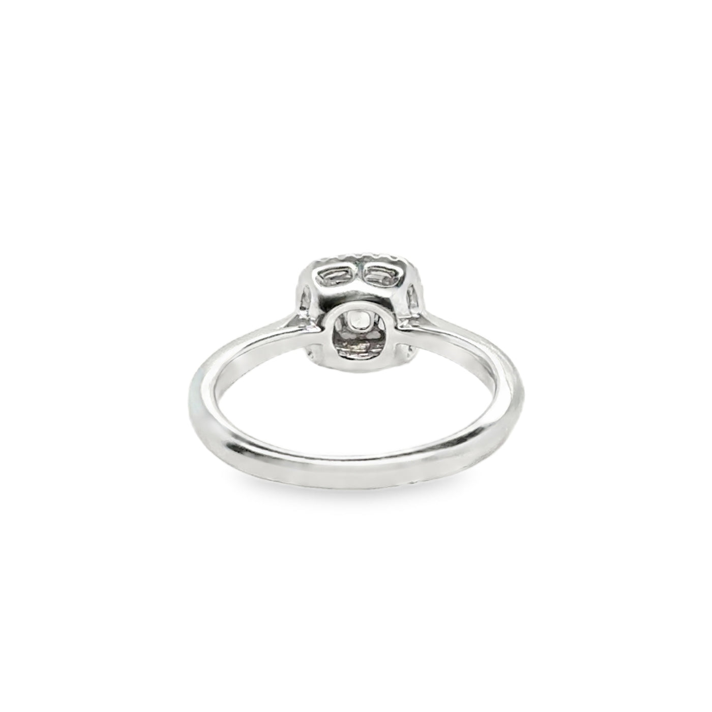 18KW Round Fancy Yellow Diamond & Diamond Ring