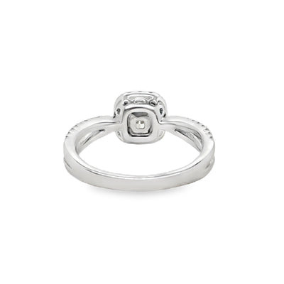 18KW Fancy Yellow Diamond & White Diamond Ring