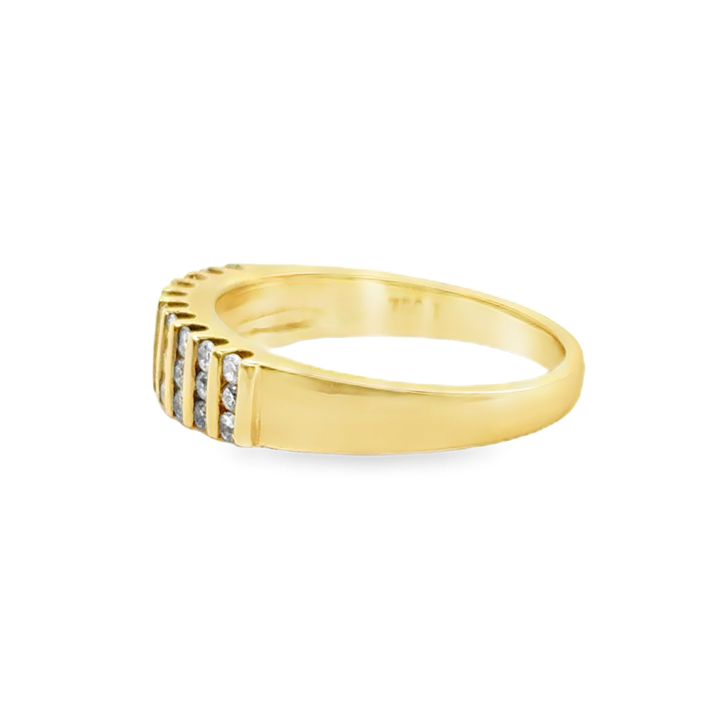 18KY Diamond 10-Row Band