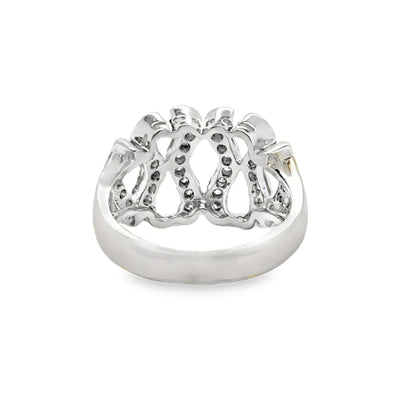 14KW Diamond Swirl Ring