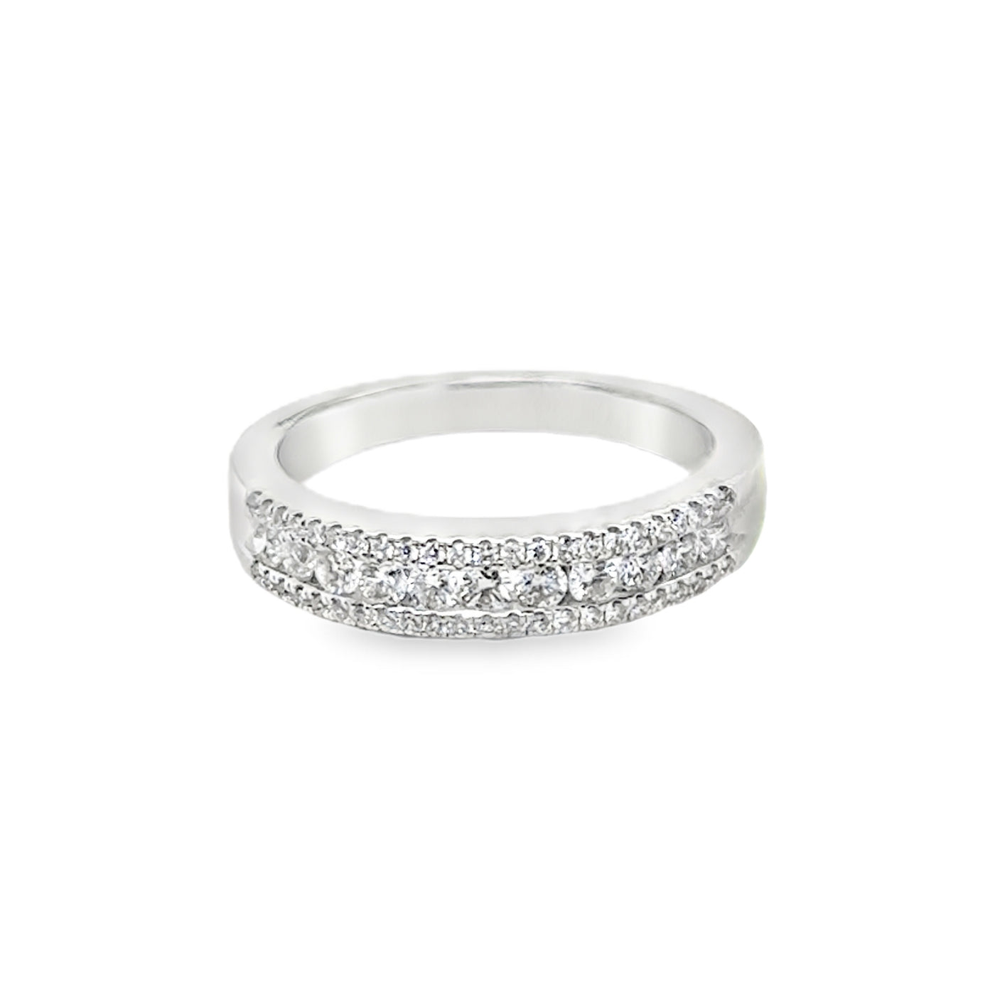 18KW Channel Set Diamond Band Ring