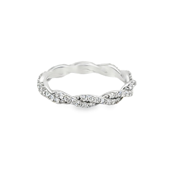 14K twisted Diamond Eternity