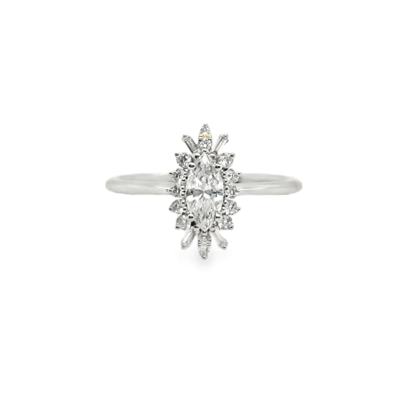 18KW Marquise Diamond Ring