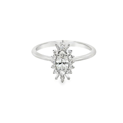 18KW Marquise Diamond Ring