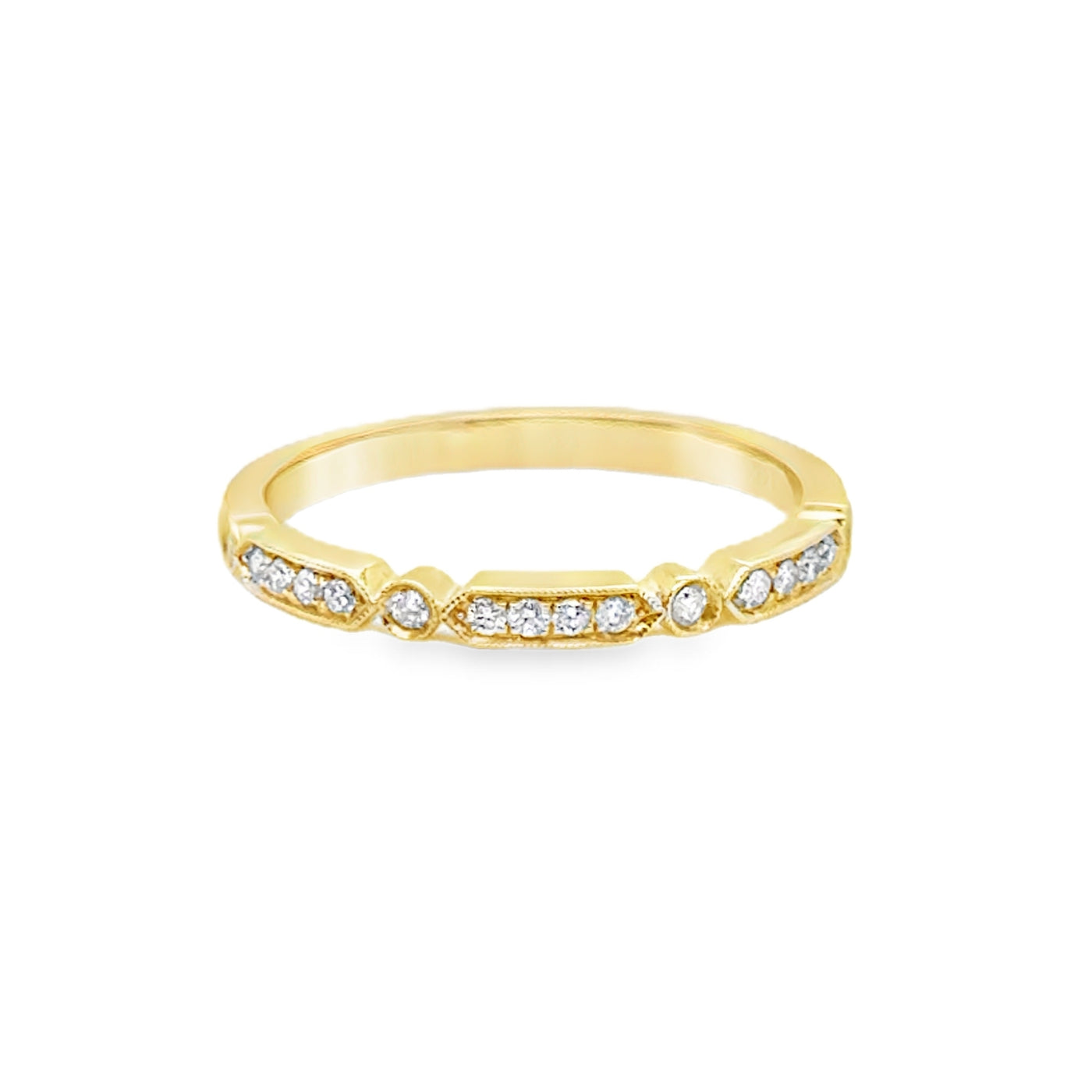 14K Art Deco Inspo Band