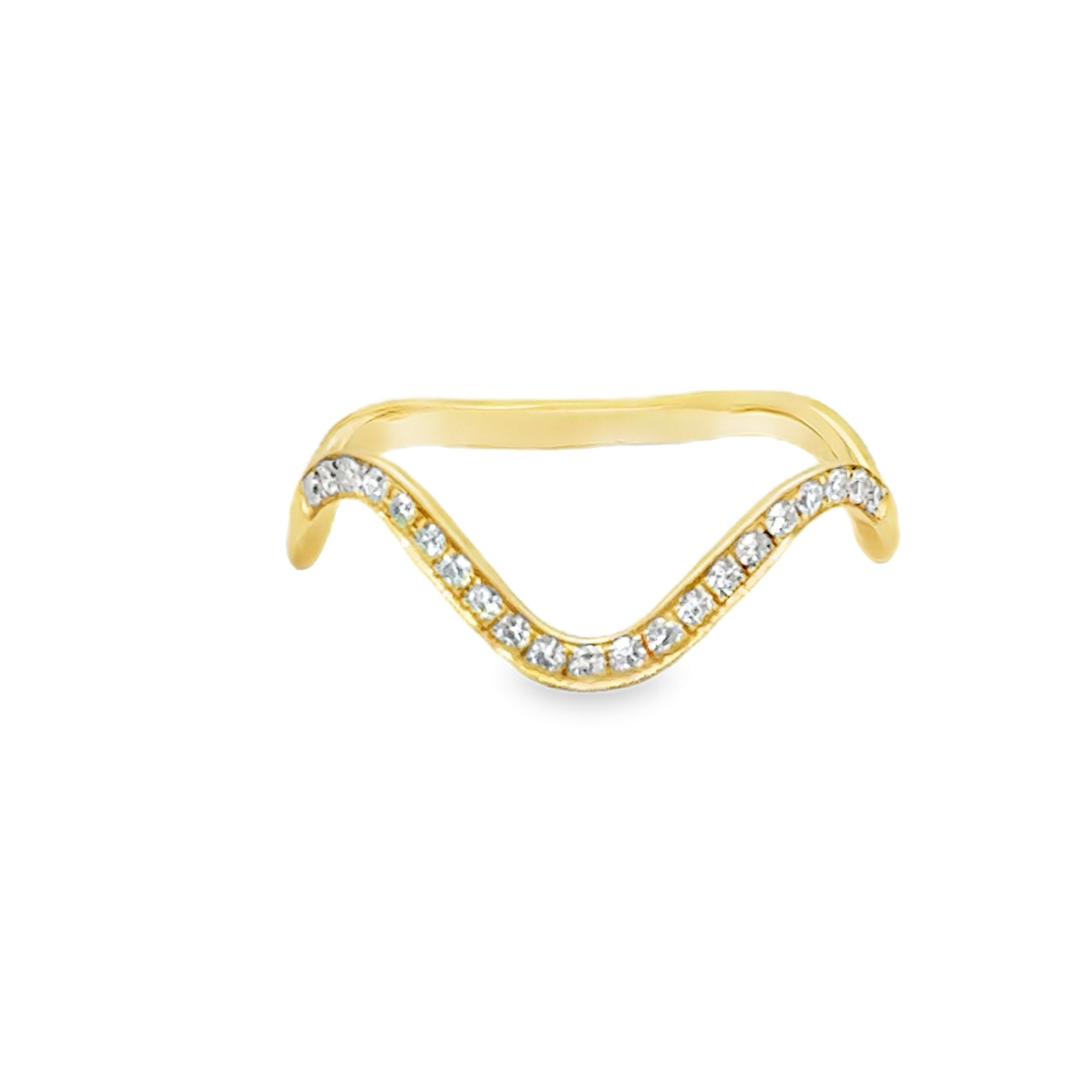 18K Diamond Wave Ring