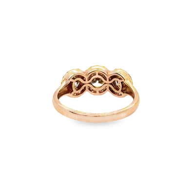14KR  3-Stone Brown Diamond Ring