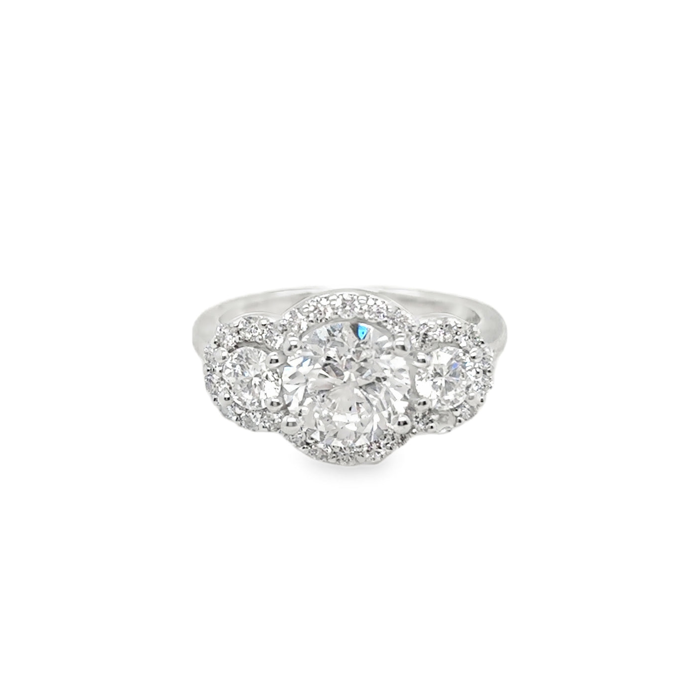 Platinum 3-Stone F I1 Diamond Ring