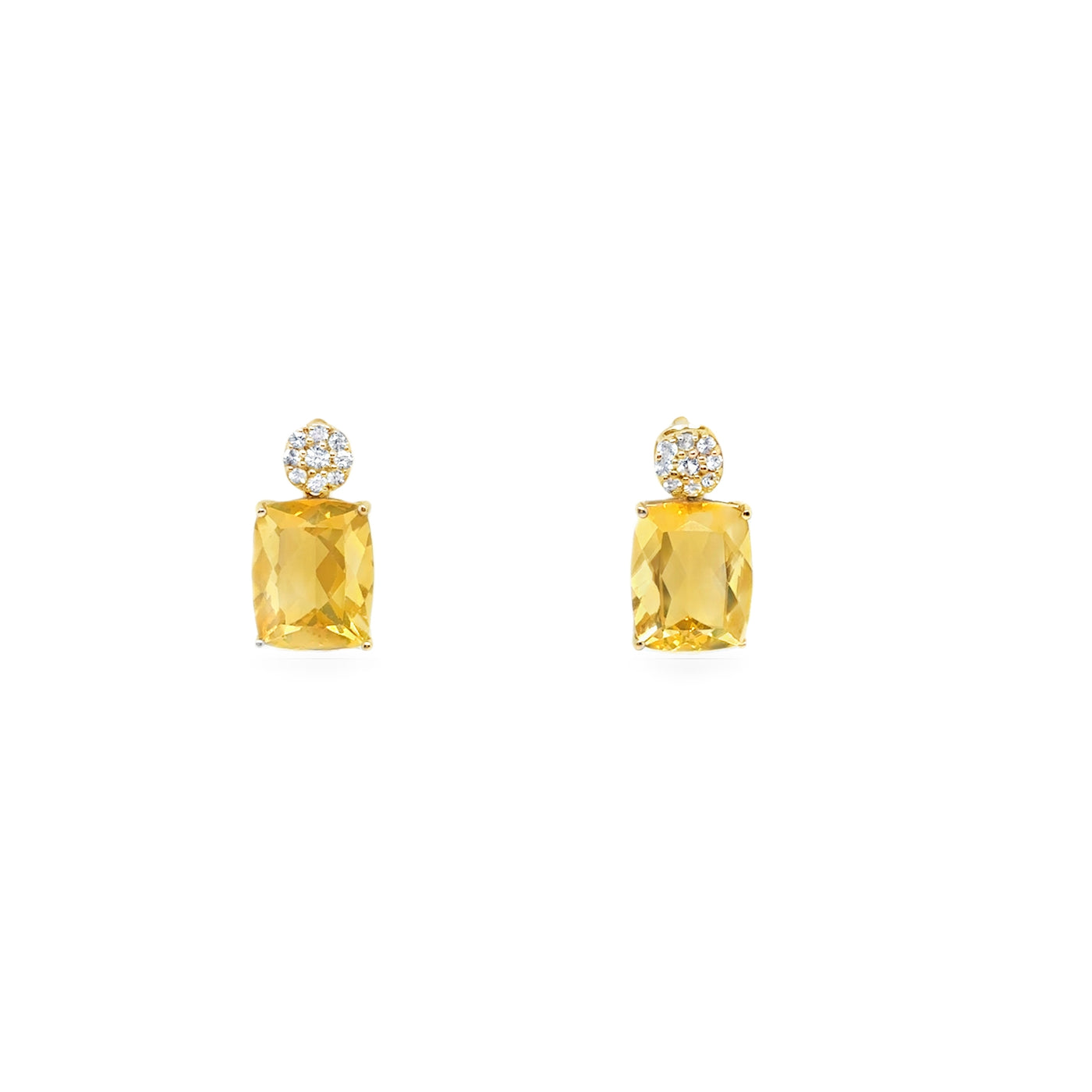 14K Fire Opal & Diamond Earrings