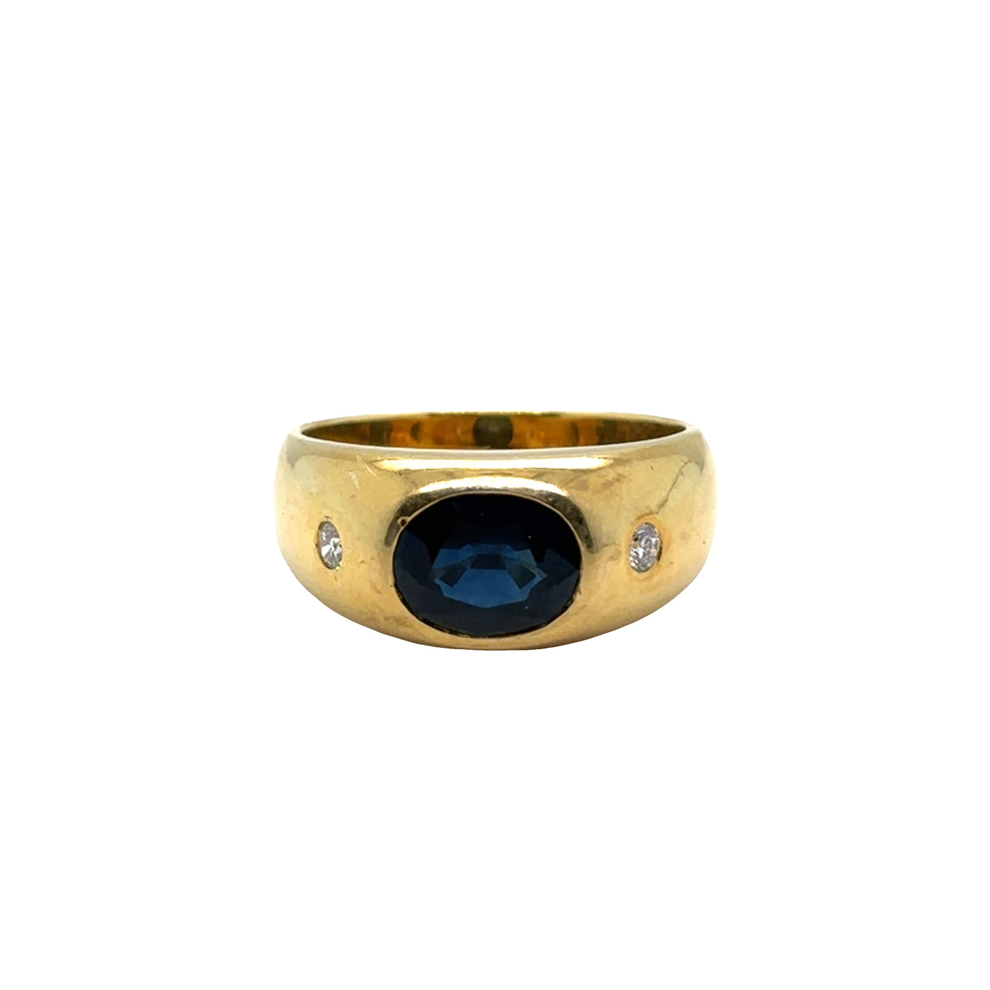 18KY Blue Sapphire Ring