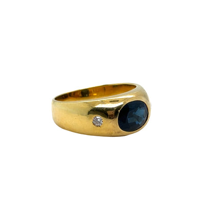 18KY Blue Sapphire Ring