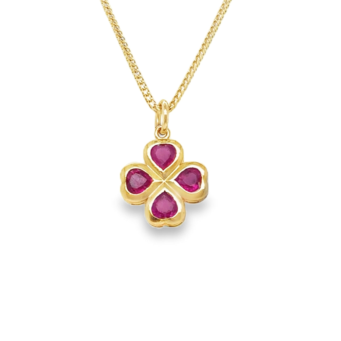 14KY Heart Clover Charm