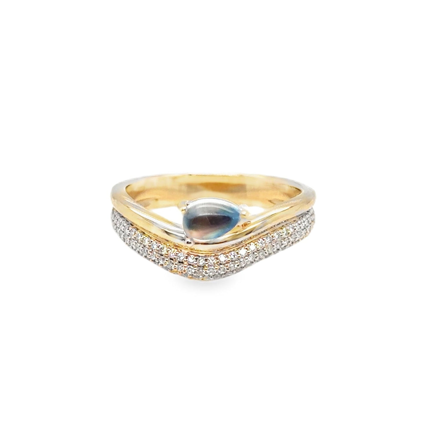 14KY "Tidal Wave" Moonstone Ring