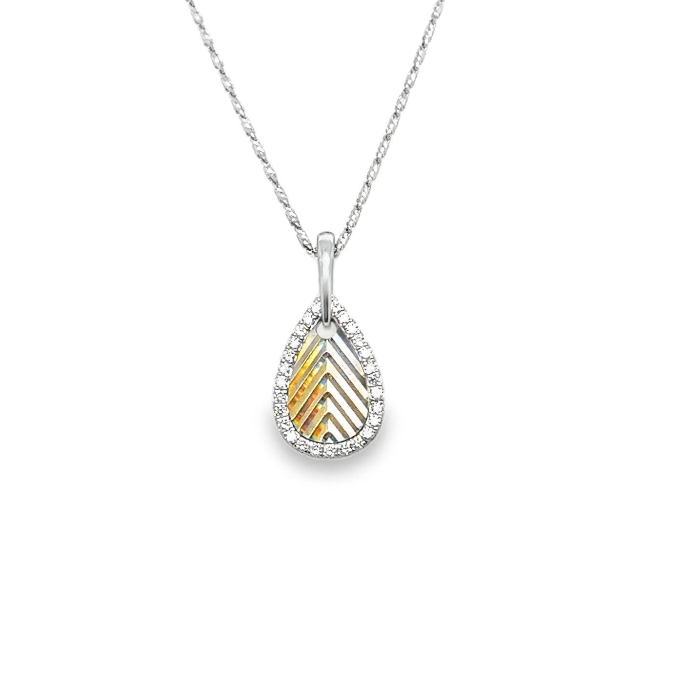 14KYW Diamond Cut Leaf Charm