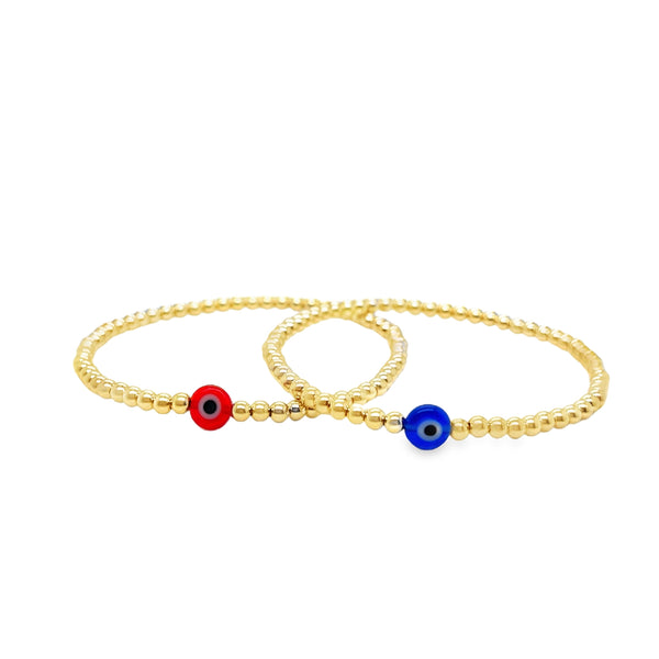 14KY Gold Filled Evil Eye Bracelet