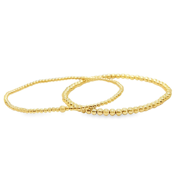 Gold Filled Beaded Strech Bracelet