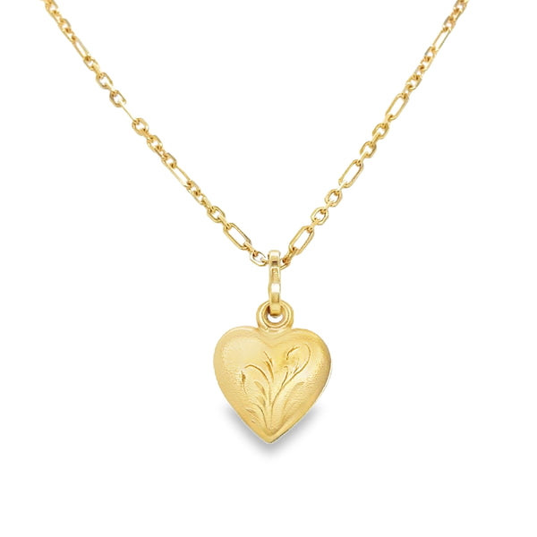 14KY Heart Locket Pendant