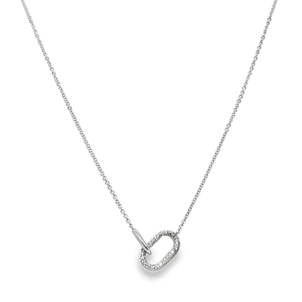 14KW Diamond Double Link Necklace