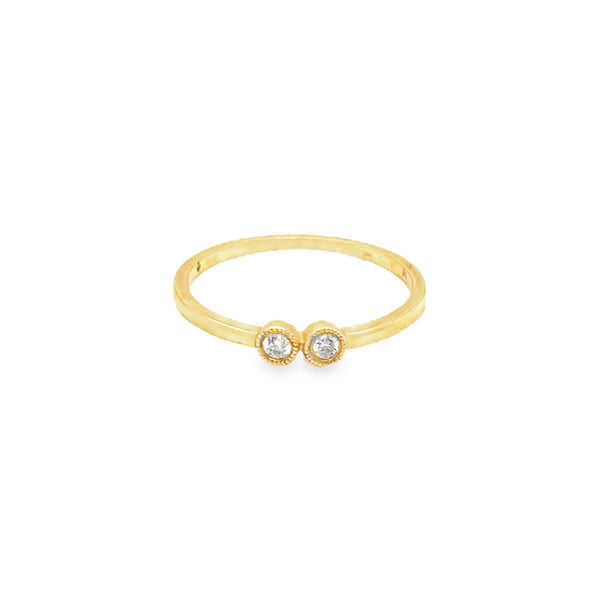 %14k Round Diamond Band Double YG
