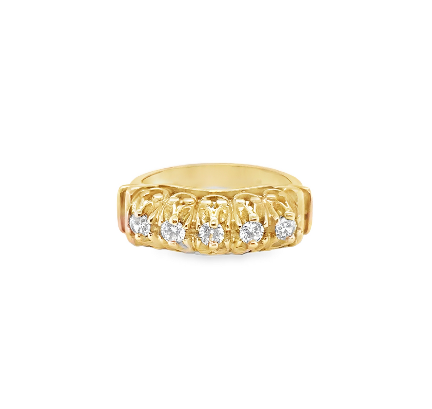 Vintage 14K 5-Stone 0.40ctw Diamond Ring