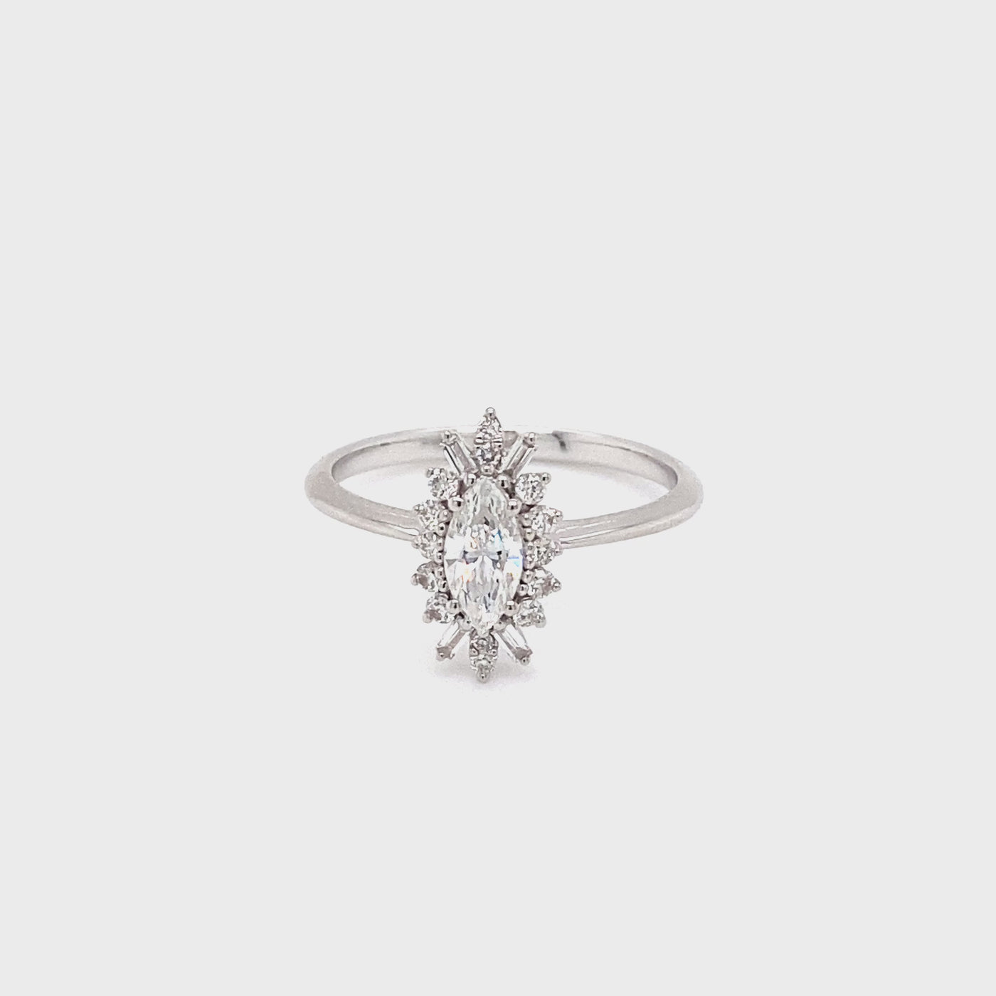 Marquise Diamond Burst Ring