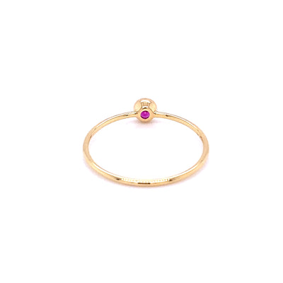 Round Ruby Stacker Ring