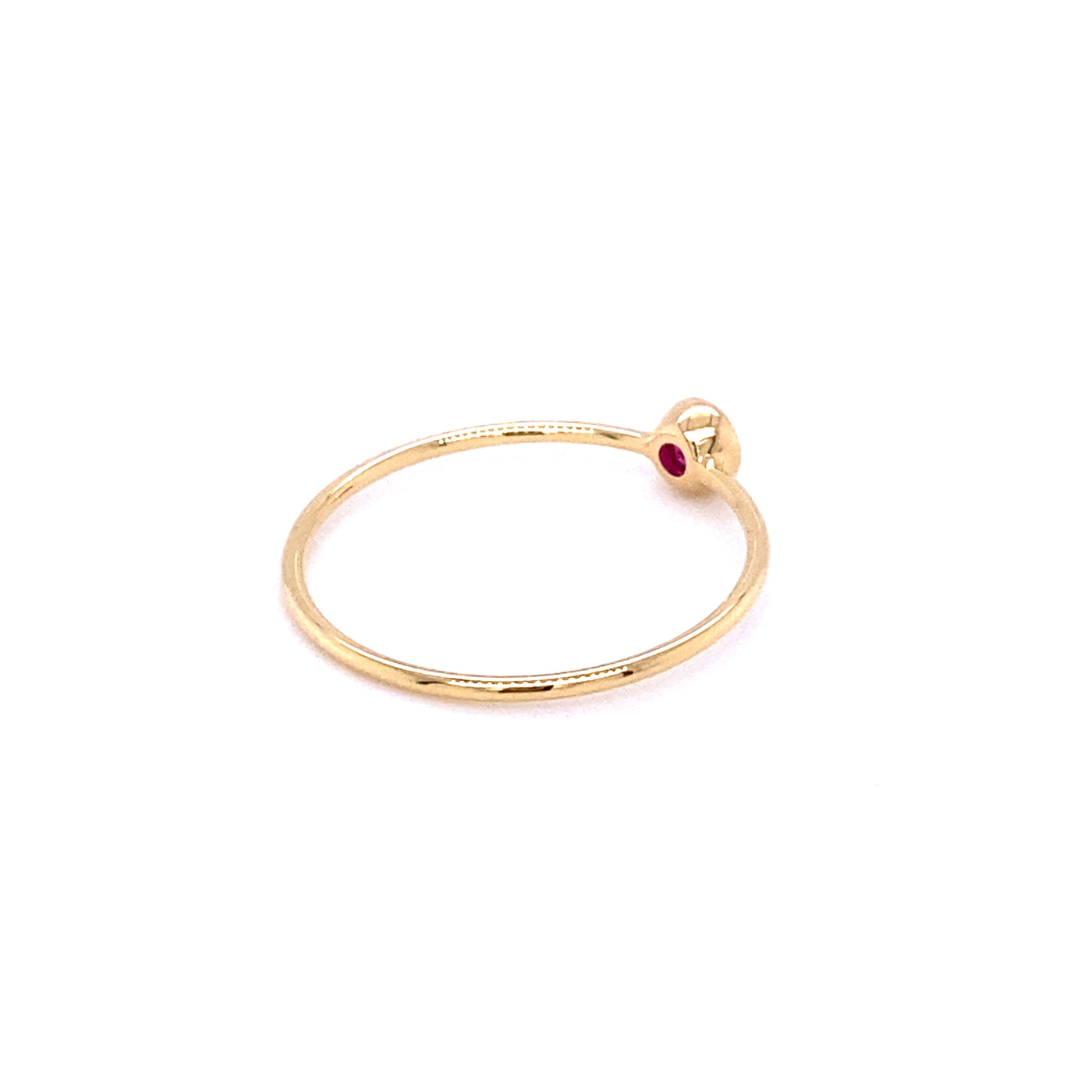Round Ruby Stacker Ring