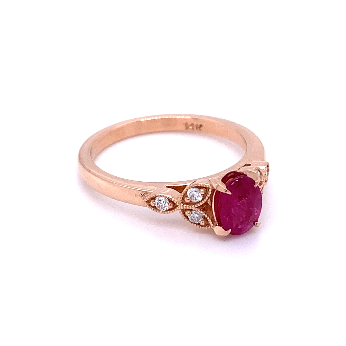 AGL Certified Ruby and Diamond Ring