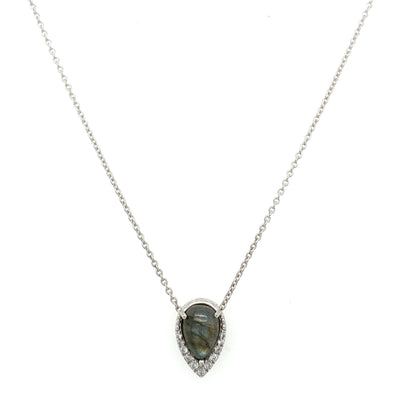 Pear Gemstone Necklace