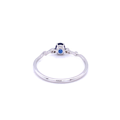 Blue Sapphire Twist Stacker Ring