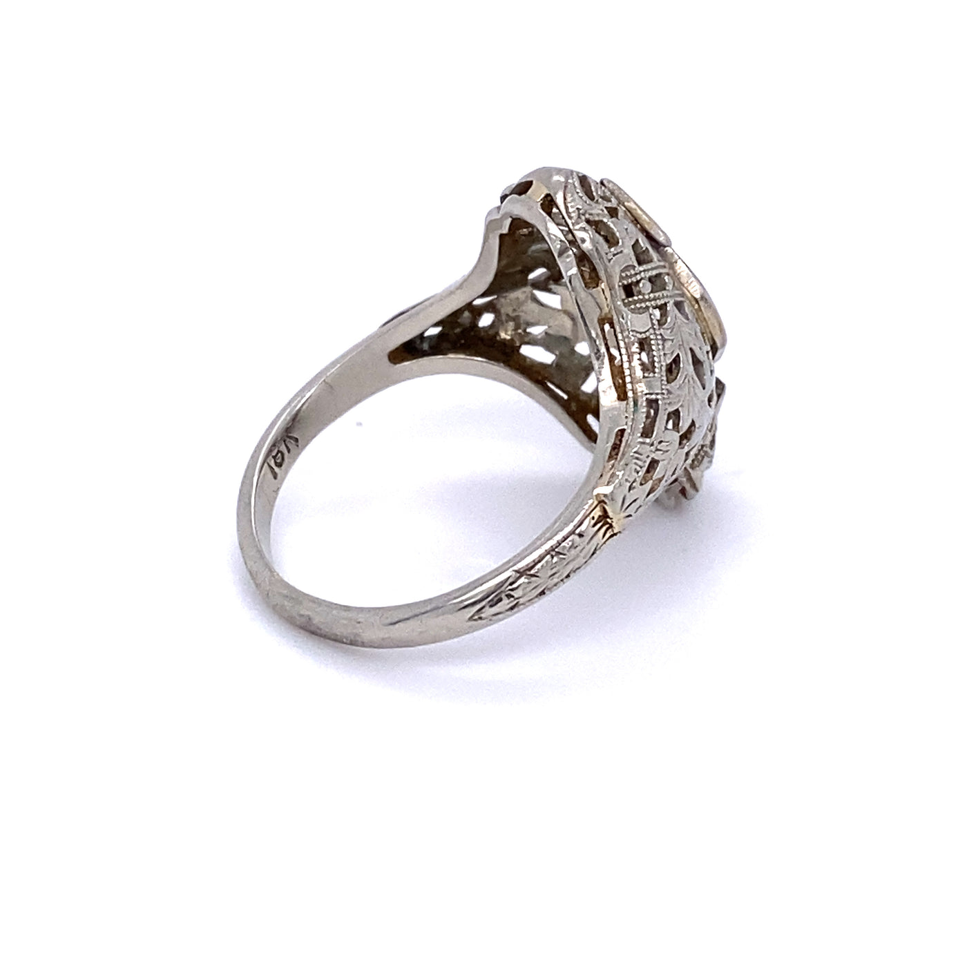 Edwardian Filigree Old European Diamond Ring