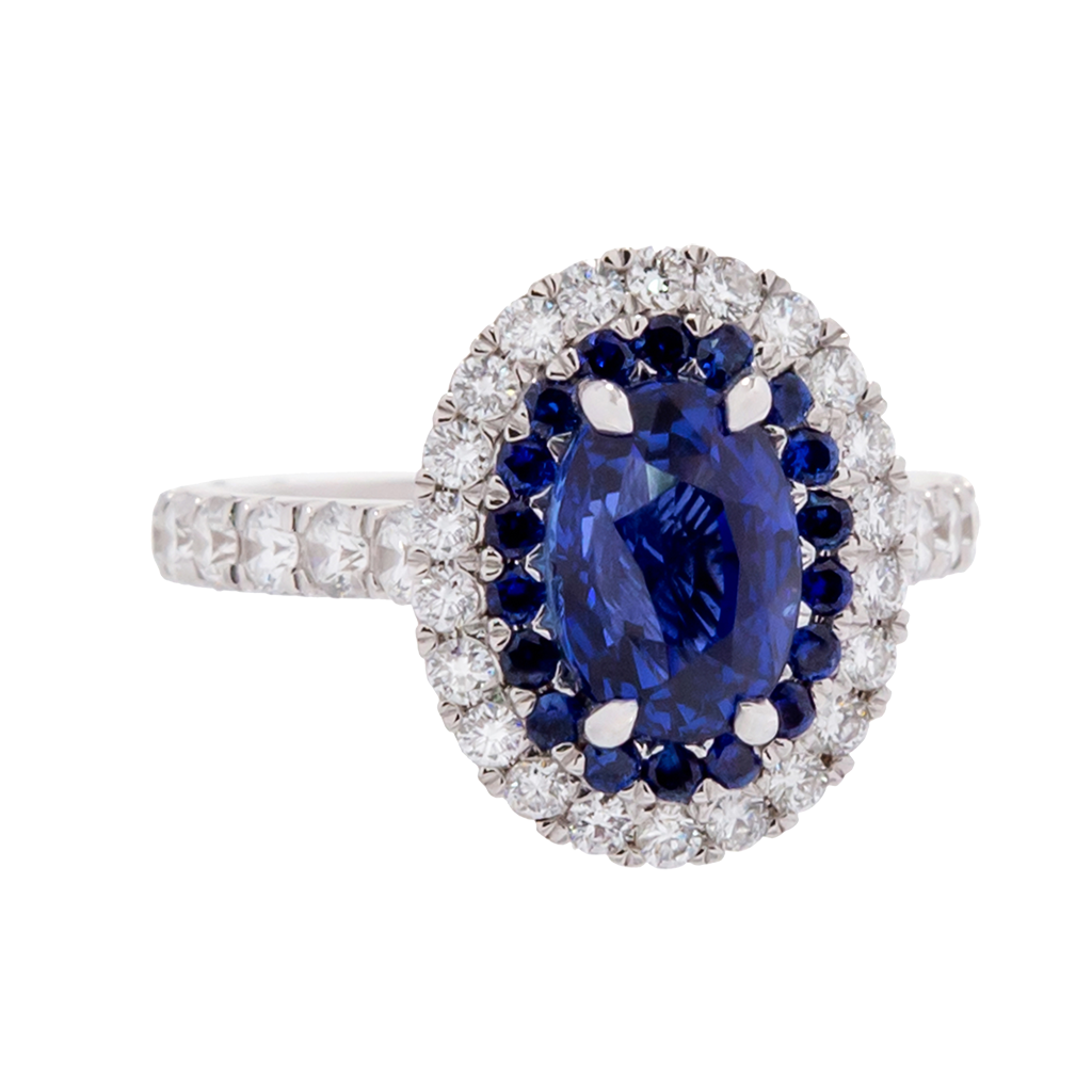 No Heat 3ct Ceylon Sapphire Ring