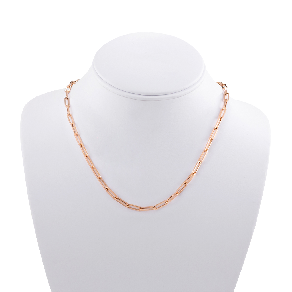 Rose Gold Elongated Curb Link Chain