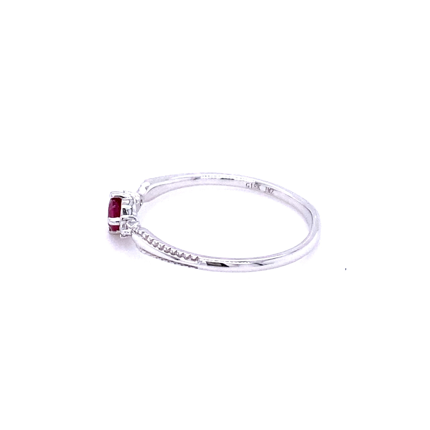 Ruby Twist Stacker Ring