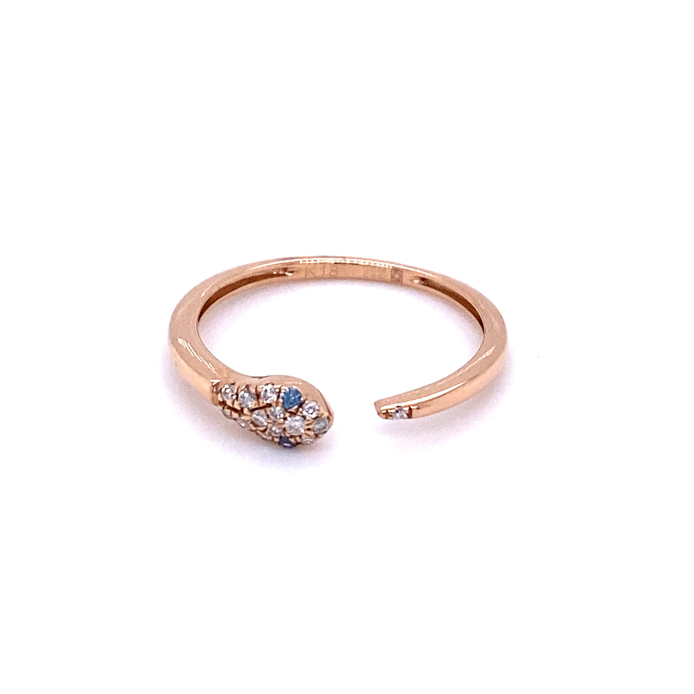 Sapphire and Diamond Snake Ring