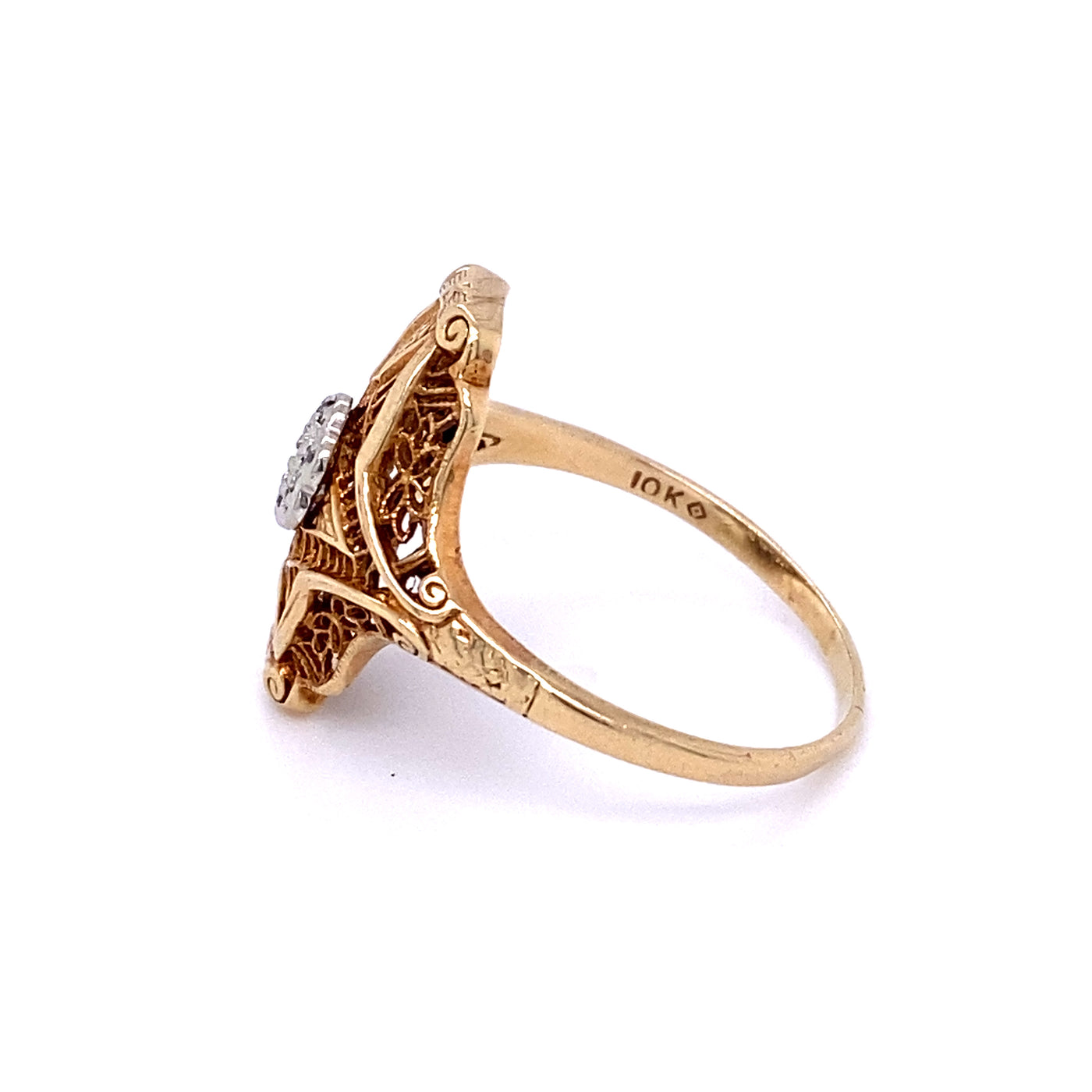 2-Tone Art Deco Diamond Ring